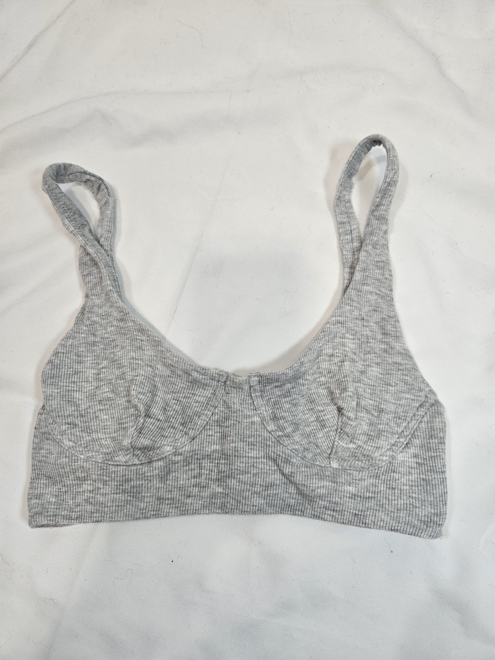 Victoria's Secret Ribbed Light Gray Bralette